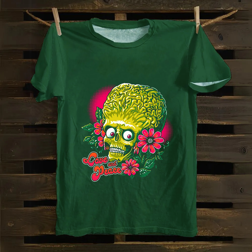 Unisex Vintage Love and Peace  Cotton T-Shirt