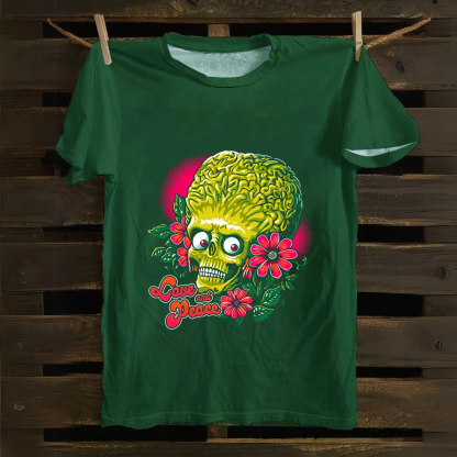 Unisex Vintage Love and Peace  Cotton T-Shirt