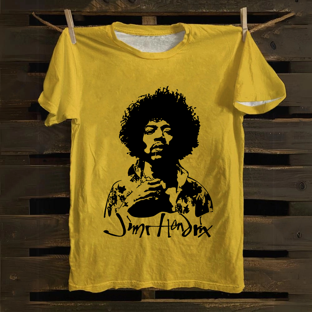 The Jimi Hendrix Experience Band Casual Printed Cotton T-Shirt