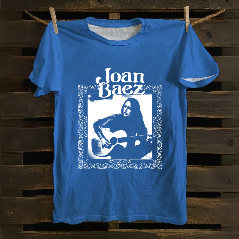 Unisex Vintage Joan Baez Singer Cotton T-Shirt
