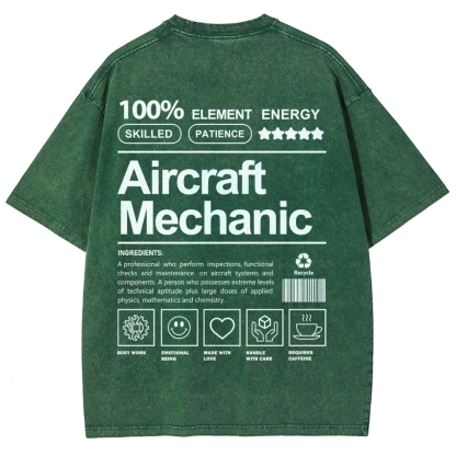 Aircraft Mechanic Unisex Fit Washed T-Shirt