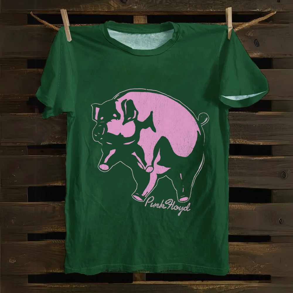 Unisex Vintage Pink Floyd Band Cotton T-Shirt