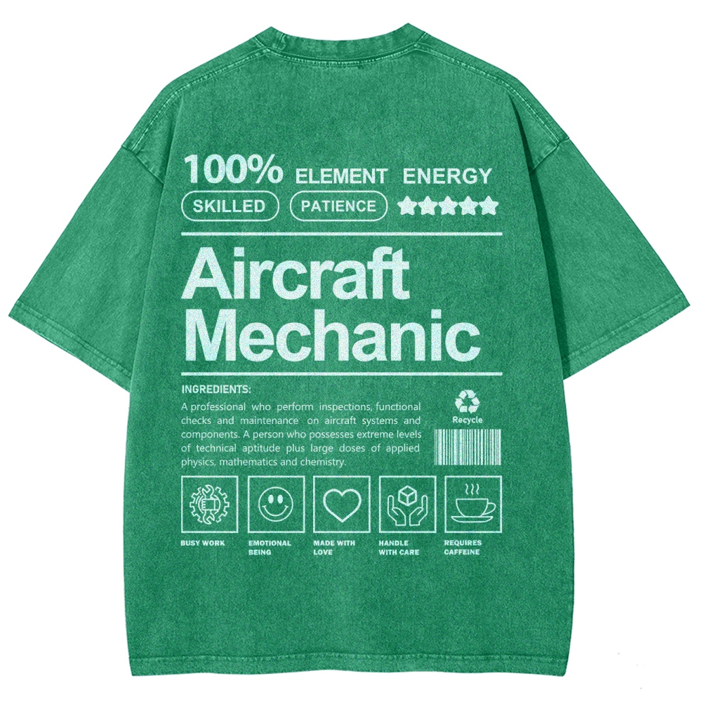Aircraft Mechanic Unisex Fit Washed T-Shirt