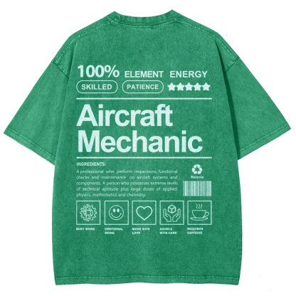 Aircraft Mechanic Unisex Fit Washed T-Shirt