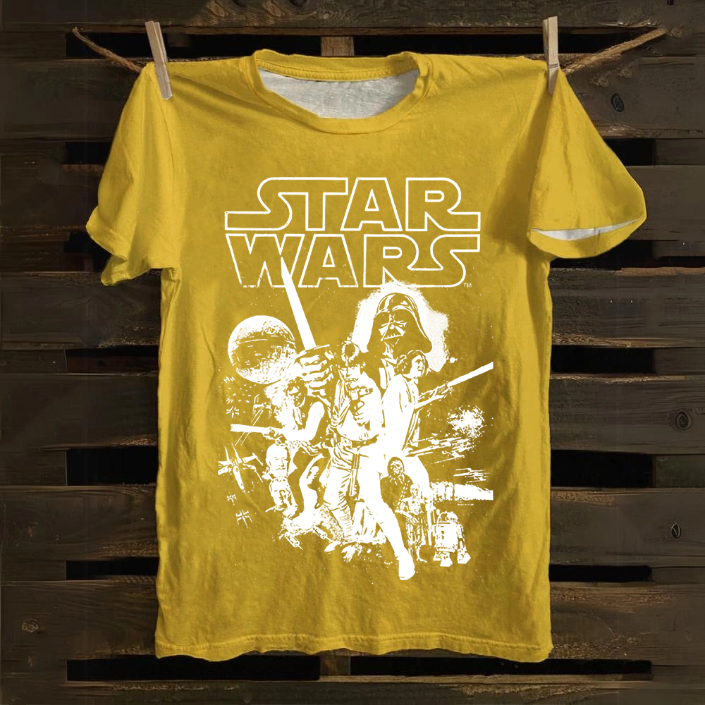 Unisex Vintage  Star Wars Movie Cotton T-Shirt