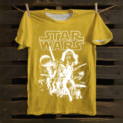 Unisex Vintage  Star Wars Movie Cotton T-Shirt