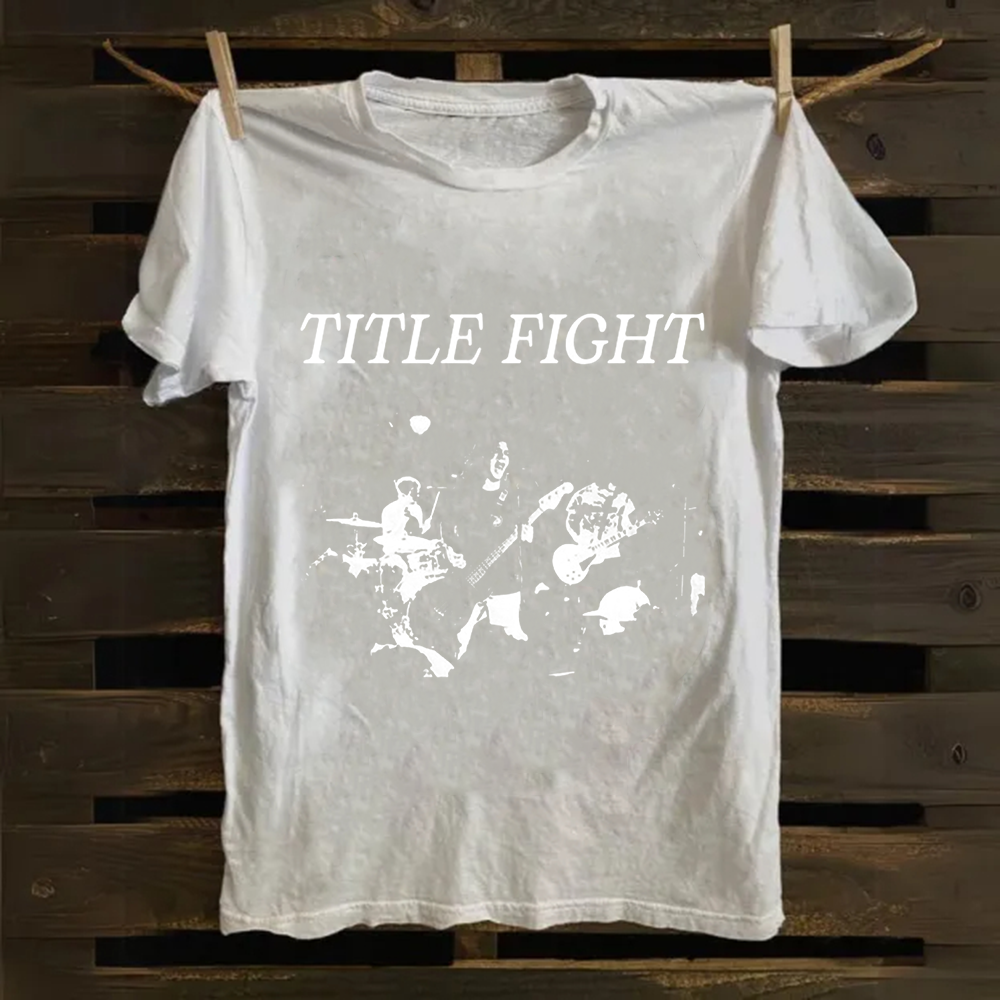 Unisex Vintage Title Fight Band Cotton T-Shirt