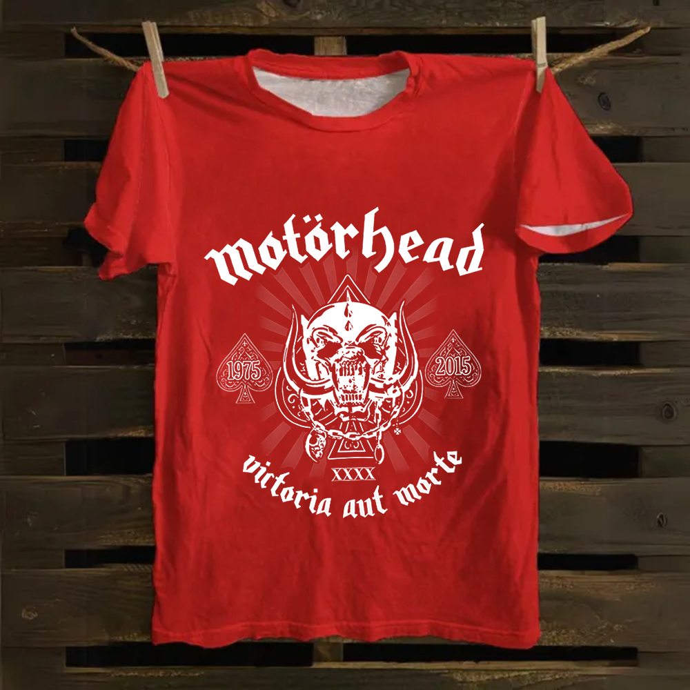 Unisex Vintage Motörhead Cotton Motorhead Heavy Metal Band Cotton T-Shirt     
