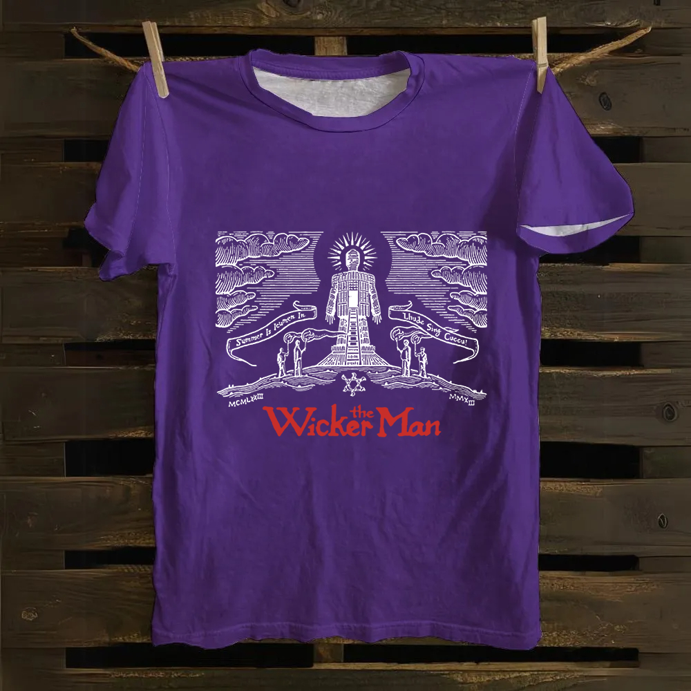 Unisex Vintage The Wicker Man Movie Cotton T-Shirt