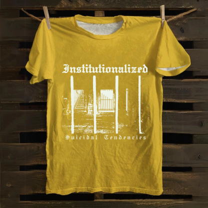 Unisex Vintage  Suicidal Tendencies Band Institutionalized Cotton T-Shirt