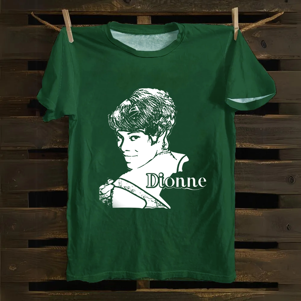 Unisex Vintage Dionne Warwick Singer  Cotton T-Shirt