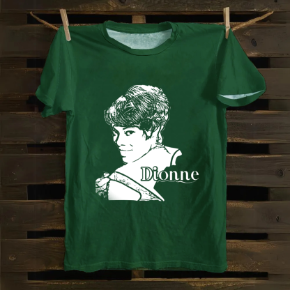 Unisex Vintage Dionne Warwick Singer  Cotton T-Shirt