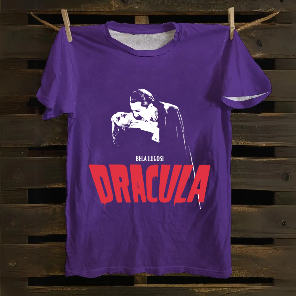 Unisex Vintage Dracula vampire horror movie Cotton T-Shirt