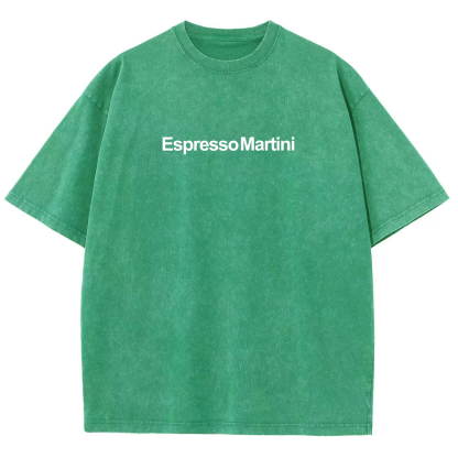 Espresso Martini Unisex Fit Washed Oversized T-Shirt
