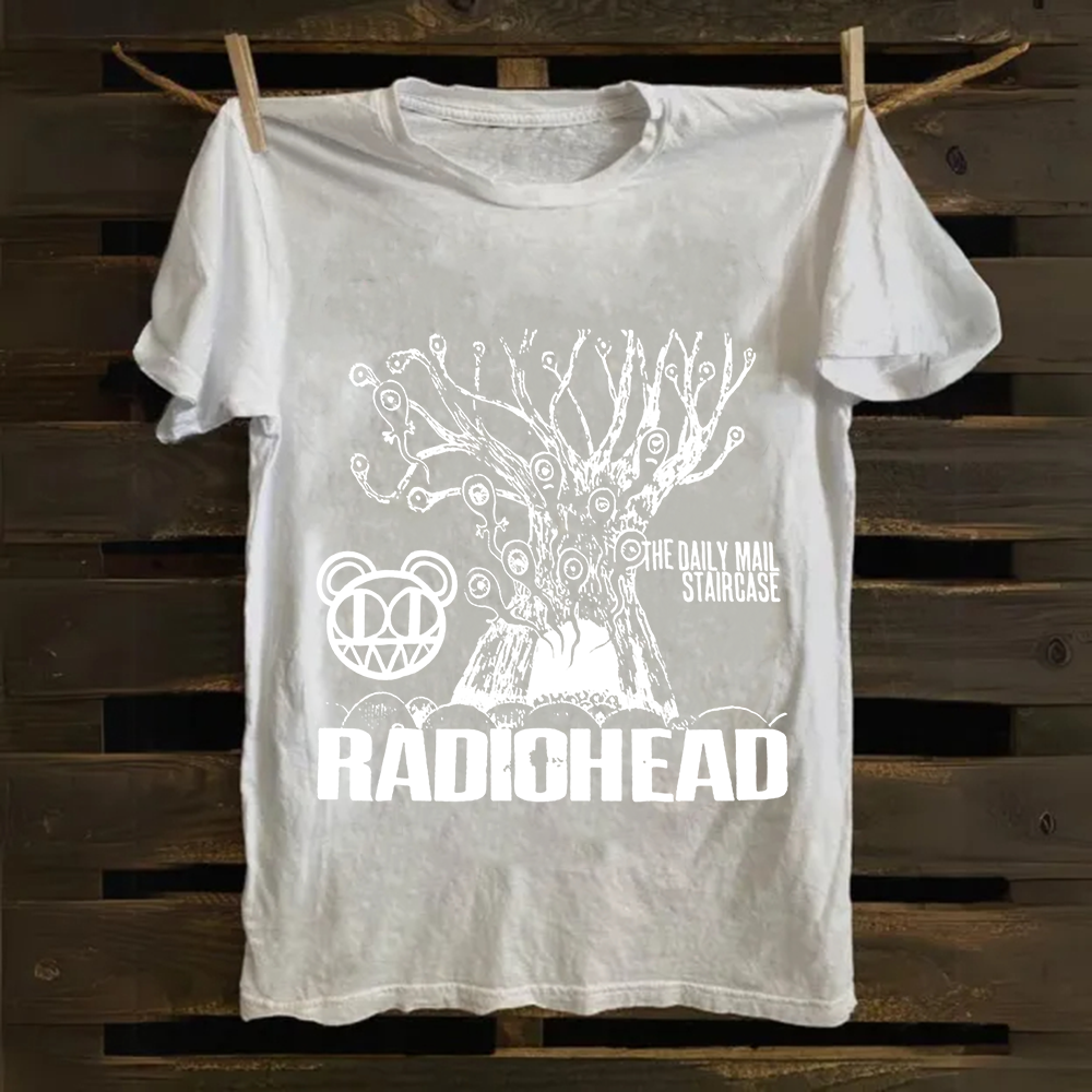 Unisex Vintage  Radiohead Band Cotton T-Shirt