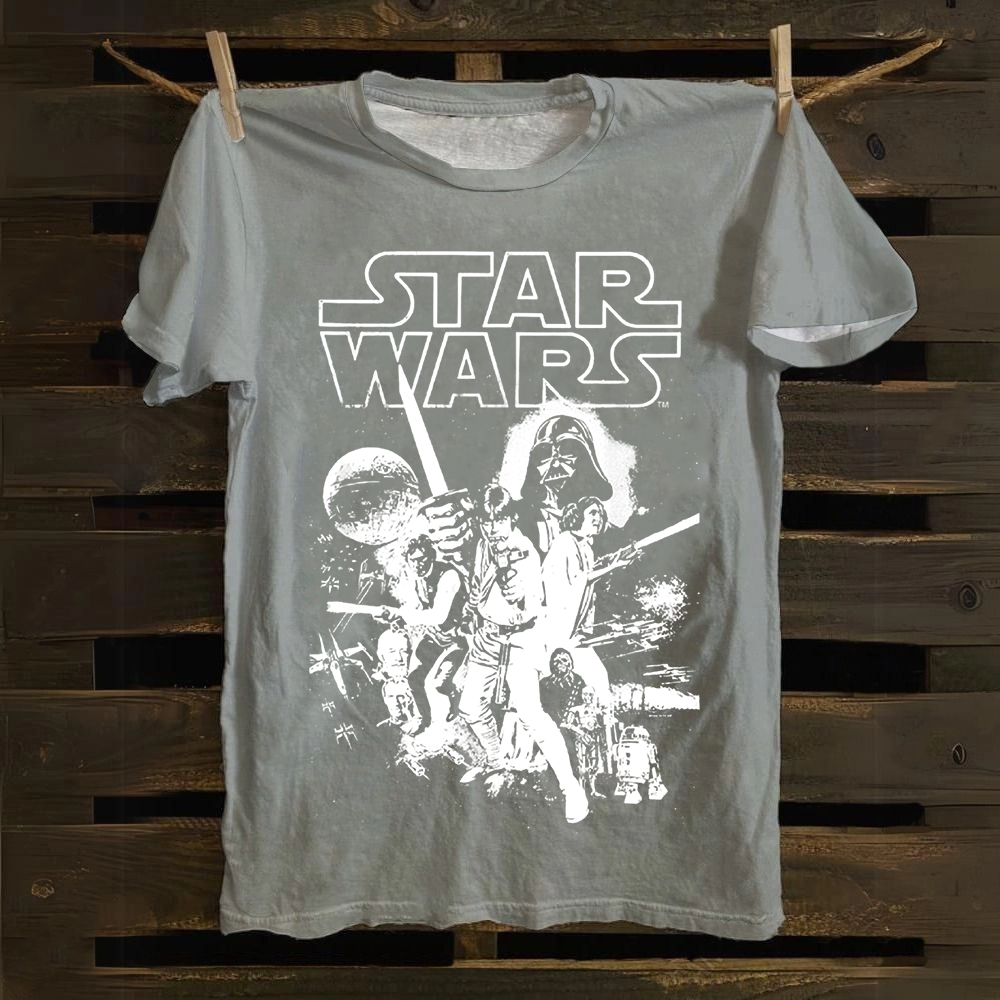 Unisex Vintage  Star Wars Movie Cotton T-Shirt