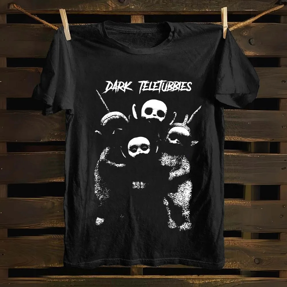 Unisex Vintage  Dark Teletubbies Cotton T-Shirt
