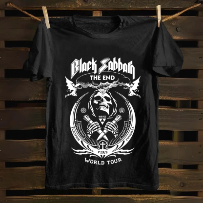 Unisex Vintage Black Sabbath cotton T-Shirt