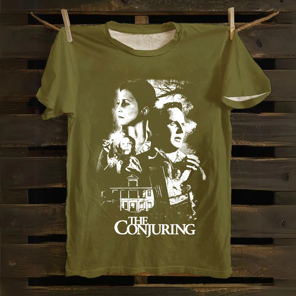 Unisex Vintage The Conjuring Horror Movie Cotton T-Shirt