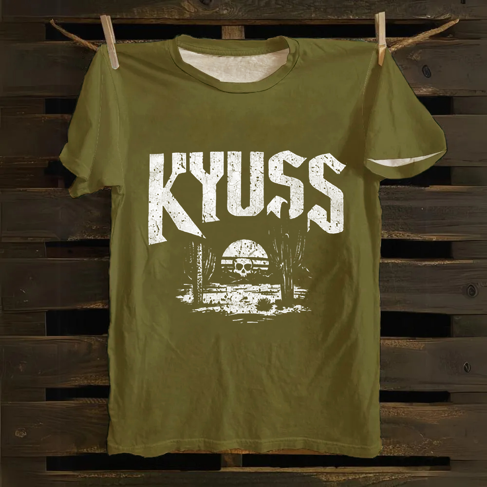 Unisex Vintage  Kyuss Band Cotton T-Shirt