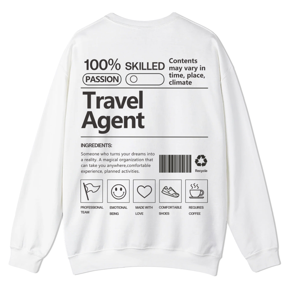 Travel Agent Casual Crewneck Sweatshirt