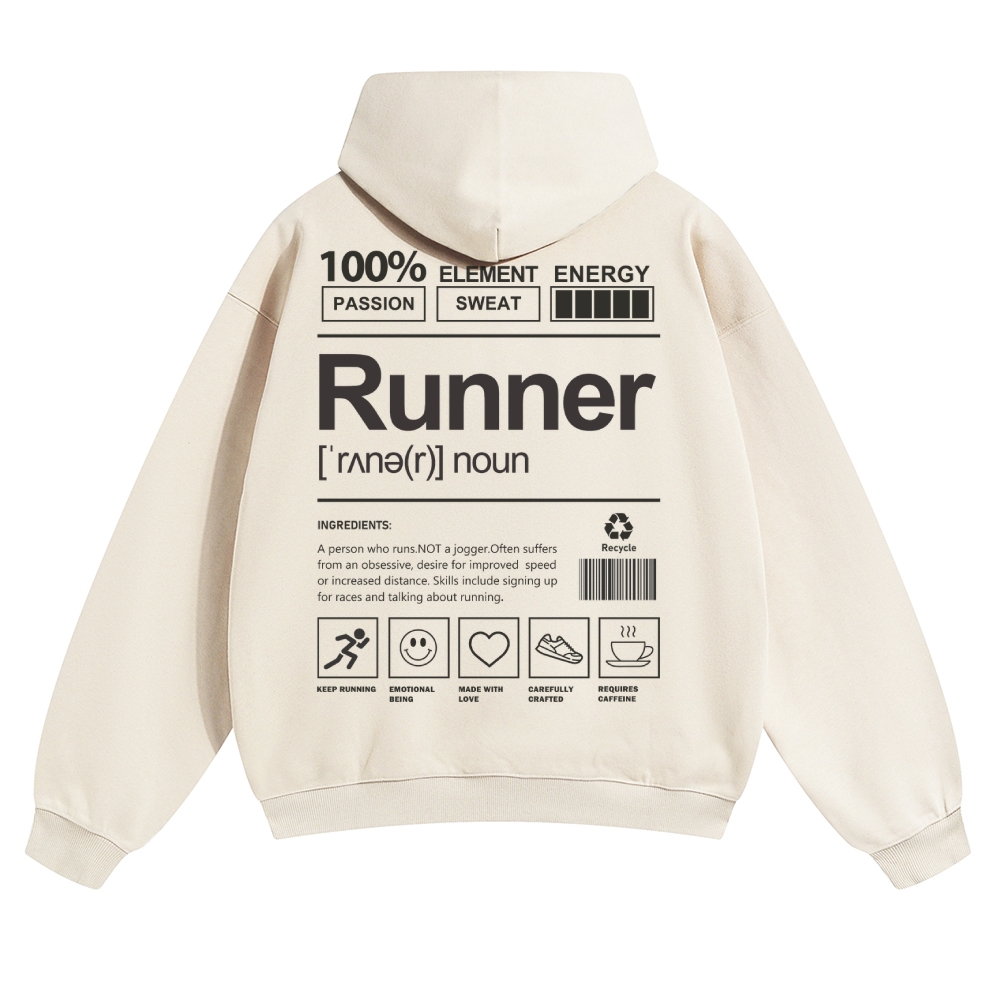 Runner Solid Color Hoodie