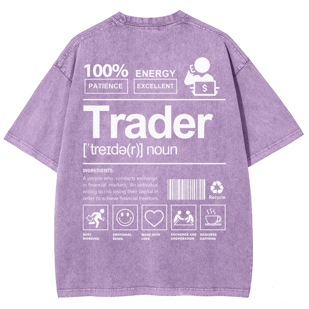 Trader Unisex Fit Washed T-Shirt