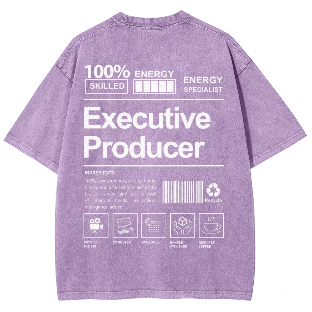 Executive Producer Unisex Fit Washed T-Shirt
