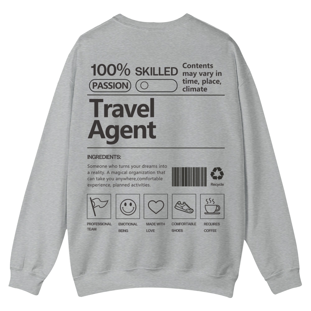Travel Agent Casual Crewneck Sweatshirt