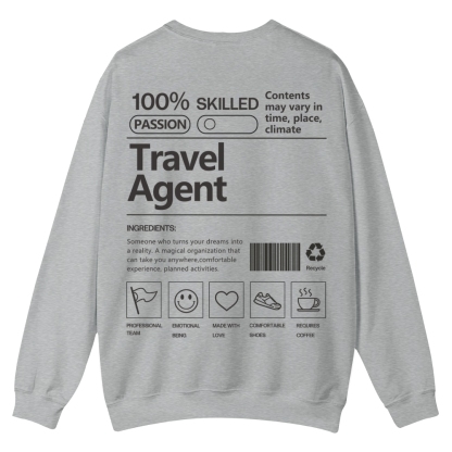 Travel Agent Casual Crewneck Sweatshirt