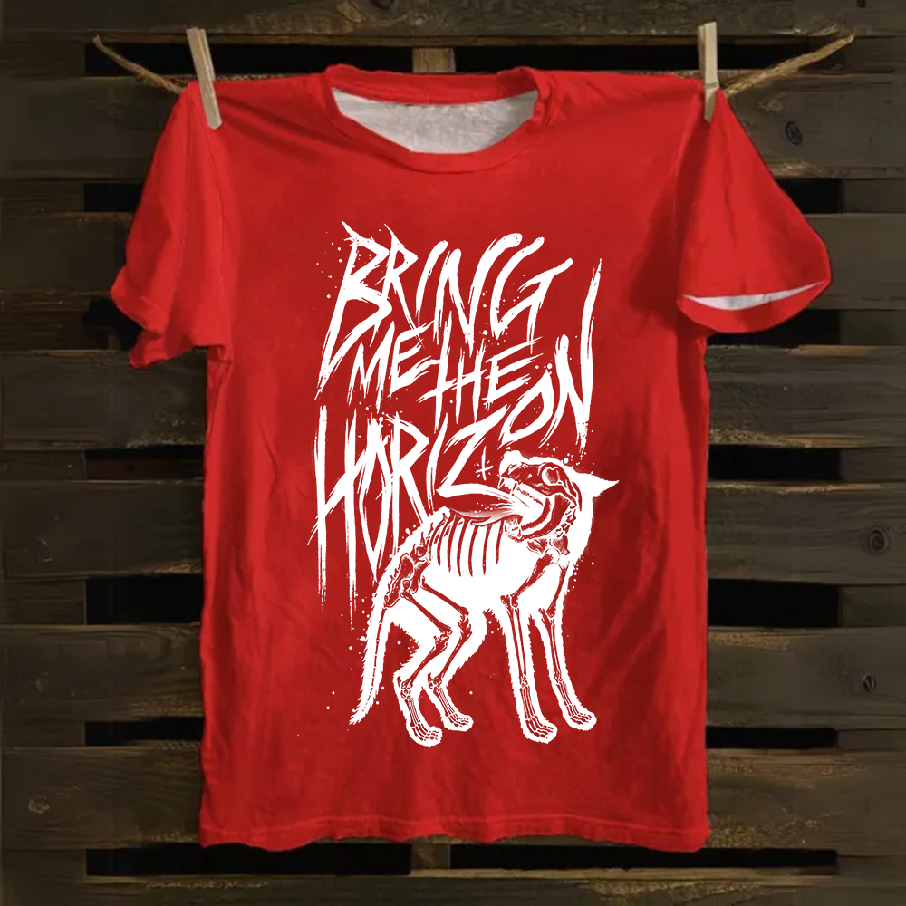 Unisex Vintage Bring Me the Horizon Rock Band cotton T-Shirt