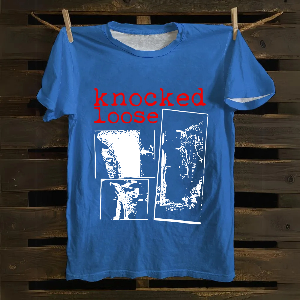 Unisex Vintage Knocked Loose Band Cotton T-Shirt