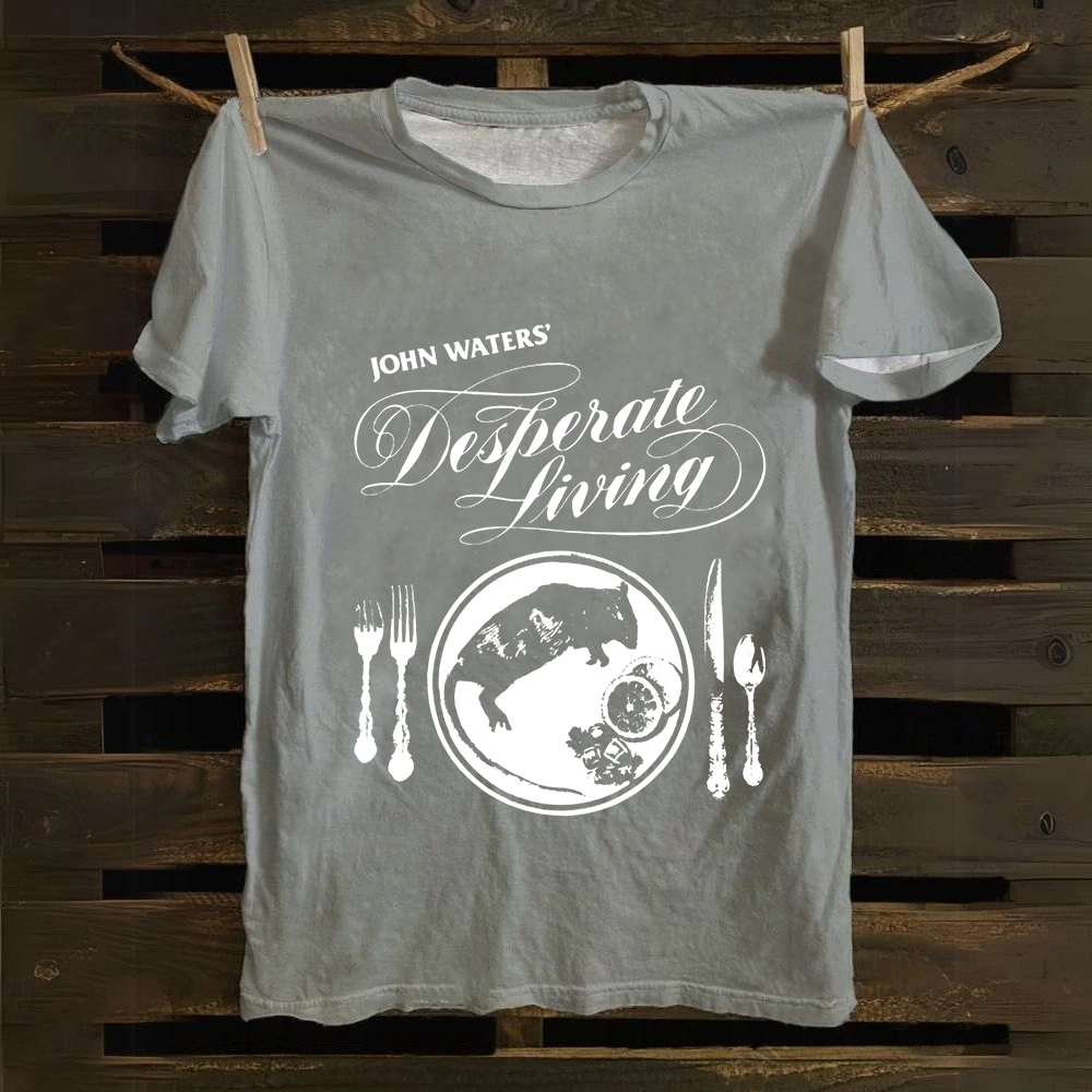 Unisex Vintage  Desperate Living Horror Movie Cotton T-Shirt