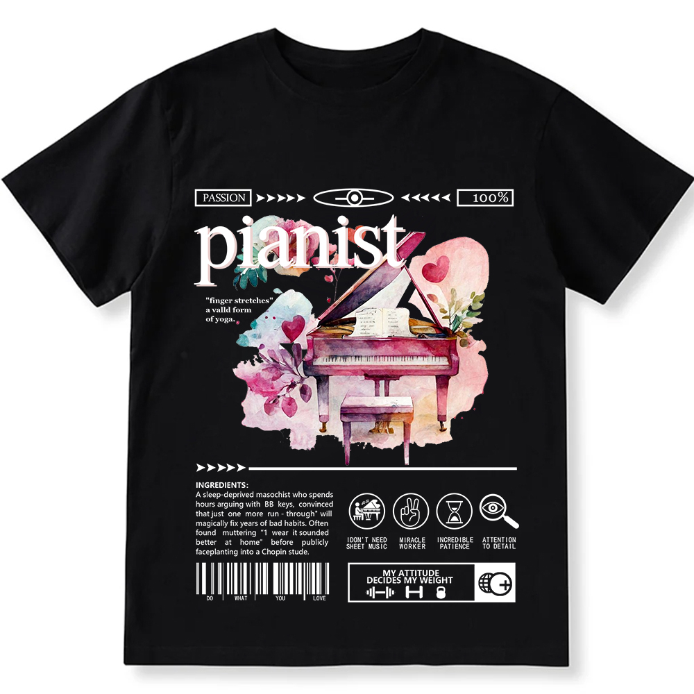 Pianist Unisex Fit Cotton T-Shirt wearishow
