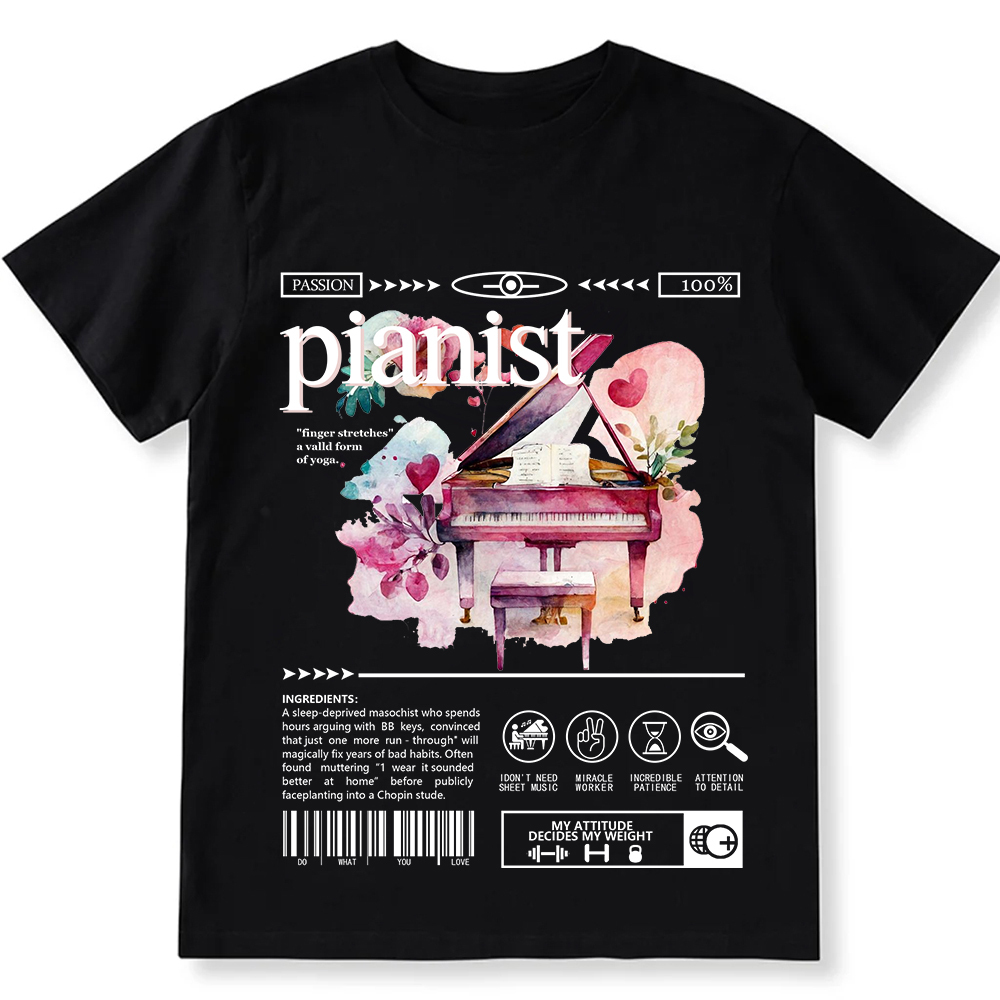 Pianist Unisex Fit Cotton T-Shirt wearishow