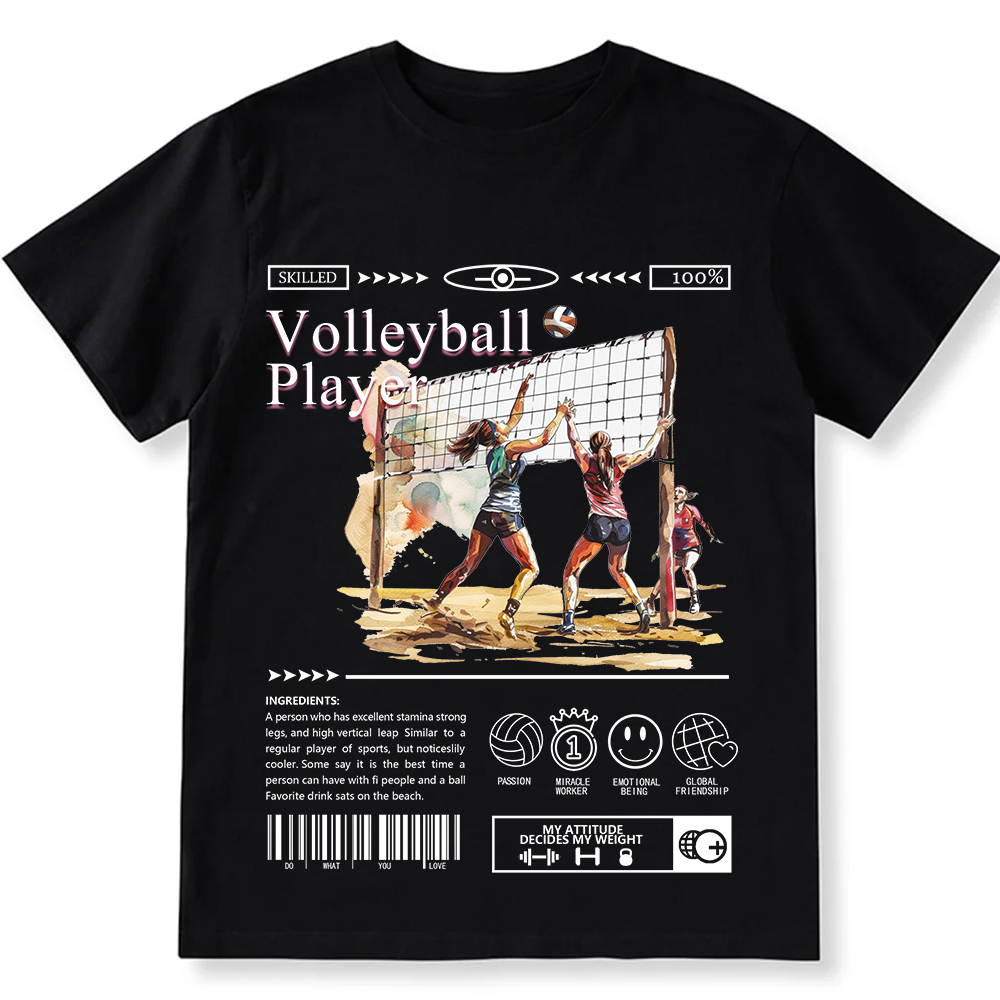 Volleyball Player Unisex Fit Cotton T-Shirt wearishow