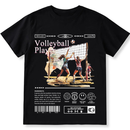 Volleyball Player Unisex Fit Cotton T-Shirt wearishow