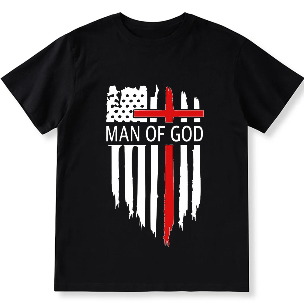 Man Of God Chrsitian Unisex Fit Cotton T-Shirt wearishow