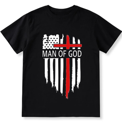 Man Of God Chrsitian Unisex Fit Cotton T-Shirt wearishow