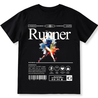 Runner Unisex Fit Cotton T-Shirt wearishow