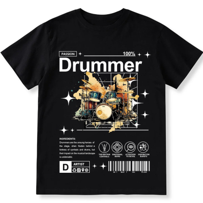 Drummer Unisex Fit Cotton T-Shirt wearishow
