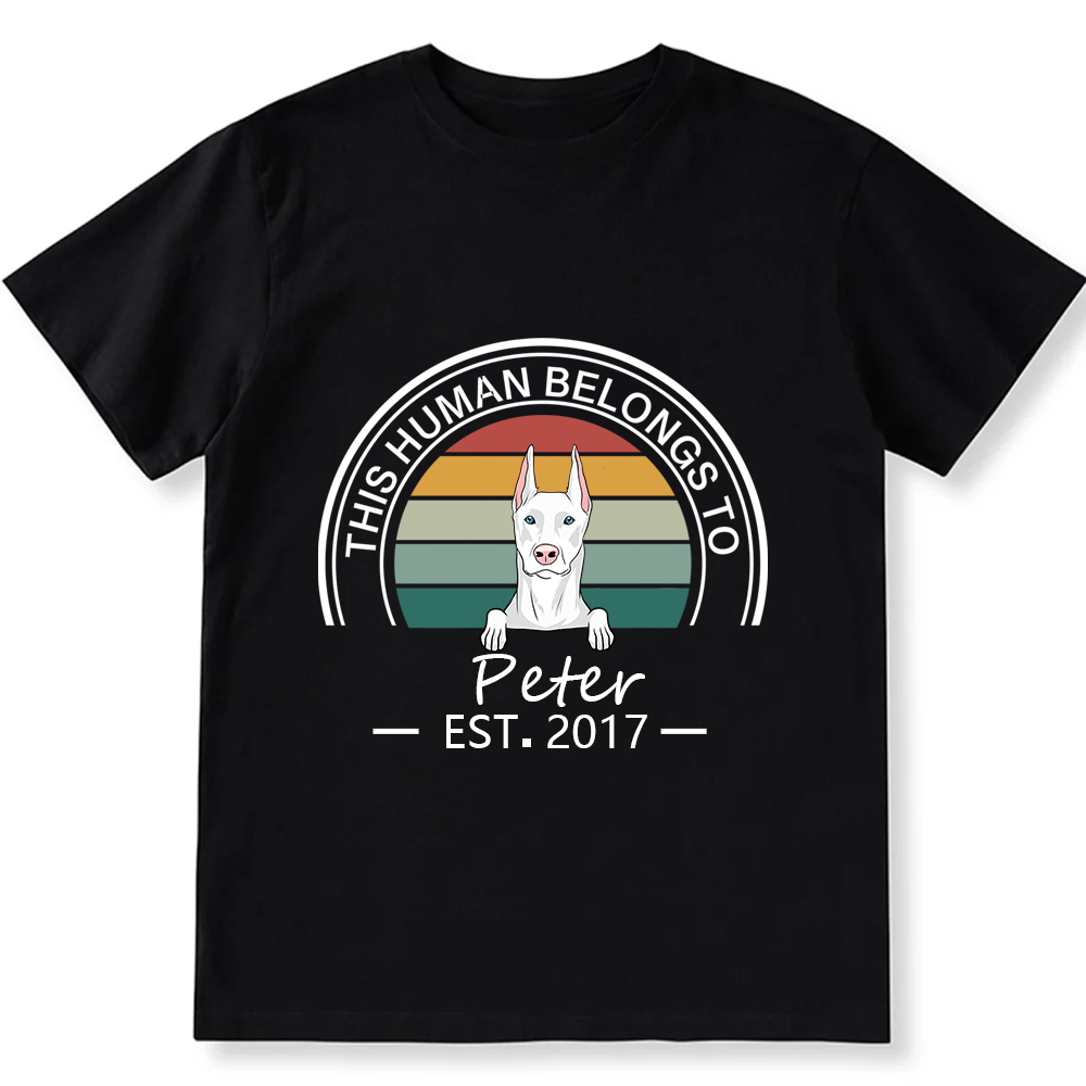 This Human Belongs To - Personalized Custom Unisex T-shirt