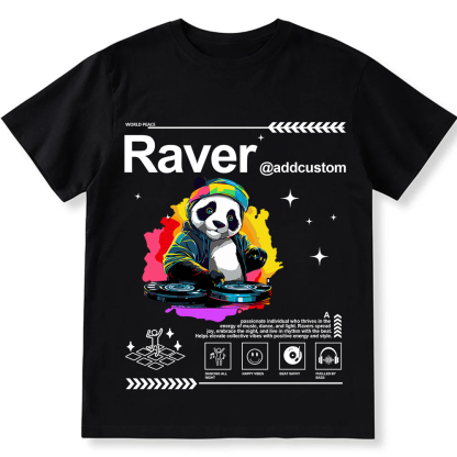 Addcustom Raver Unisex Fit Cotton T-Shirt wearishow