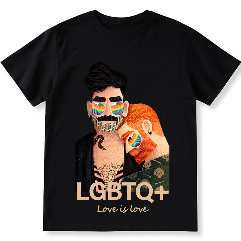 Lgbtq+ Love Is Love Unisex Fit Cotton T-Shirt wearishow