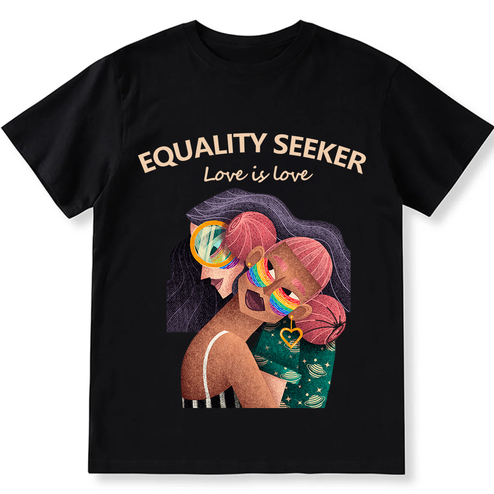 Equality Seeker Love Is Love Unisex Fit Cotton T-Shirt wearishow