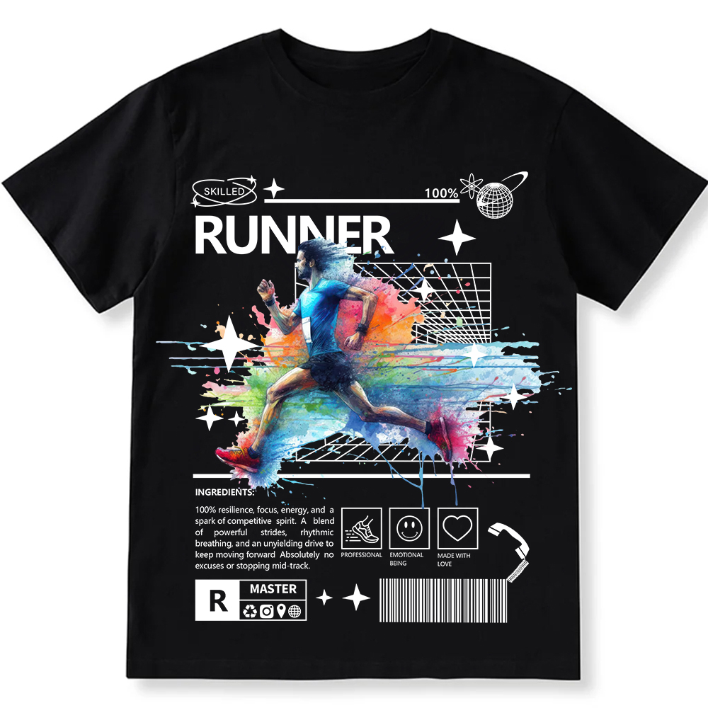Runner Unisex Fit Cotton T-Shirt wearishow