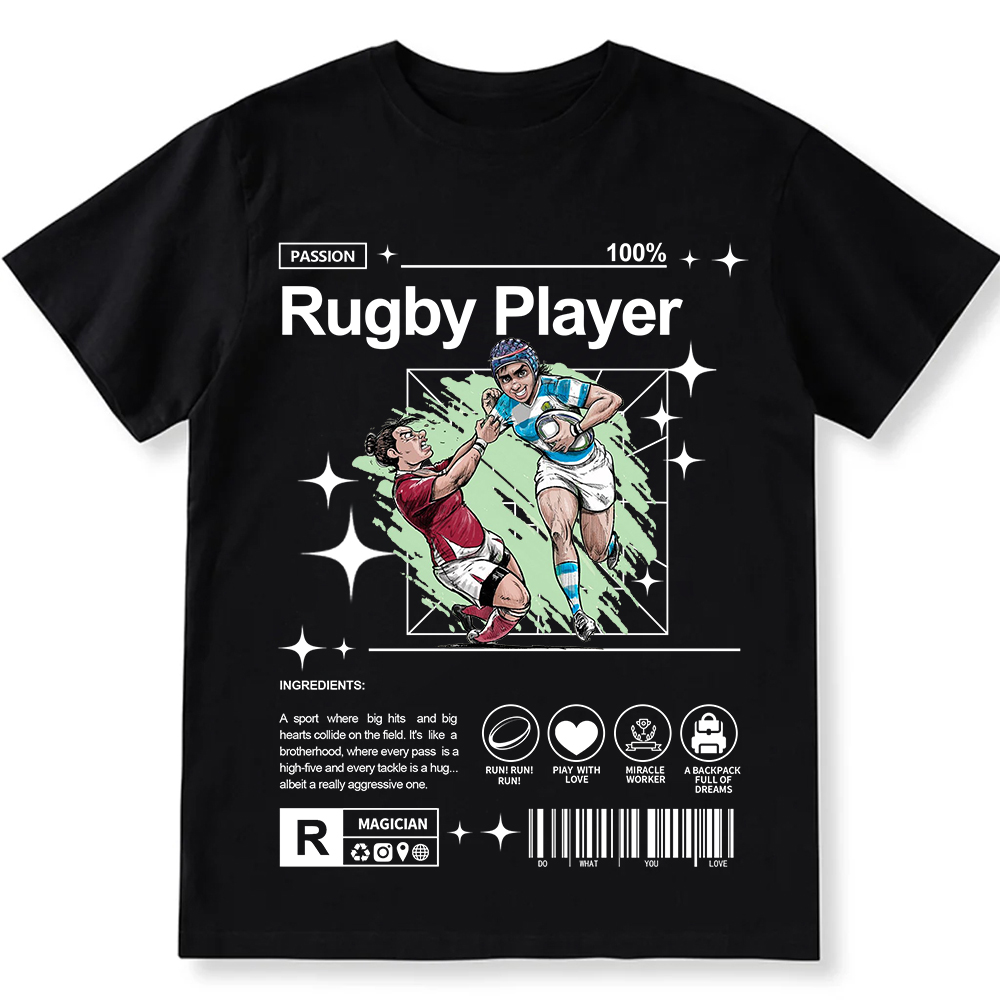 Rugby Player Unisex Fit Cotton T-Shirt wearishow