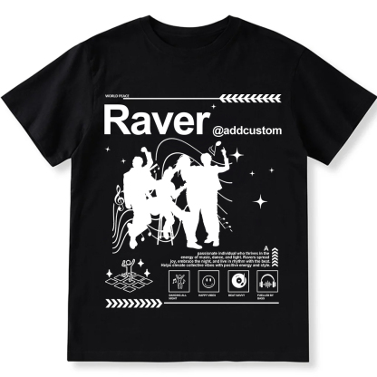 Addcustom Raver Unisex Fit Cotton T-Shirt wearishow