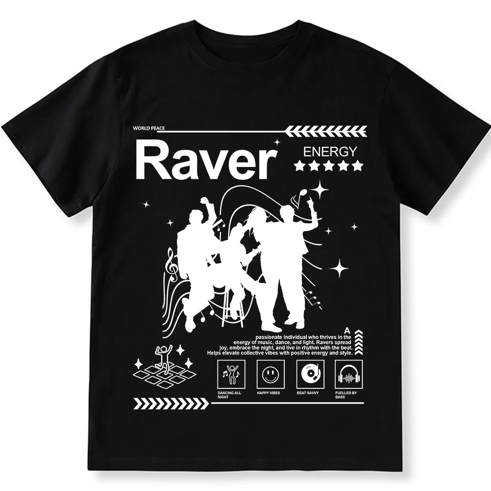 Raver Unisex Fit Cotton T-Shirt wearishow