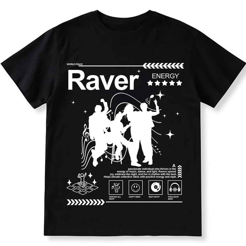 Raver Unisex Fit Cotton T-Shirt wearishow